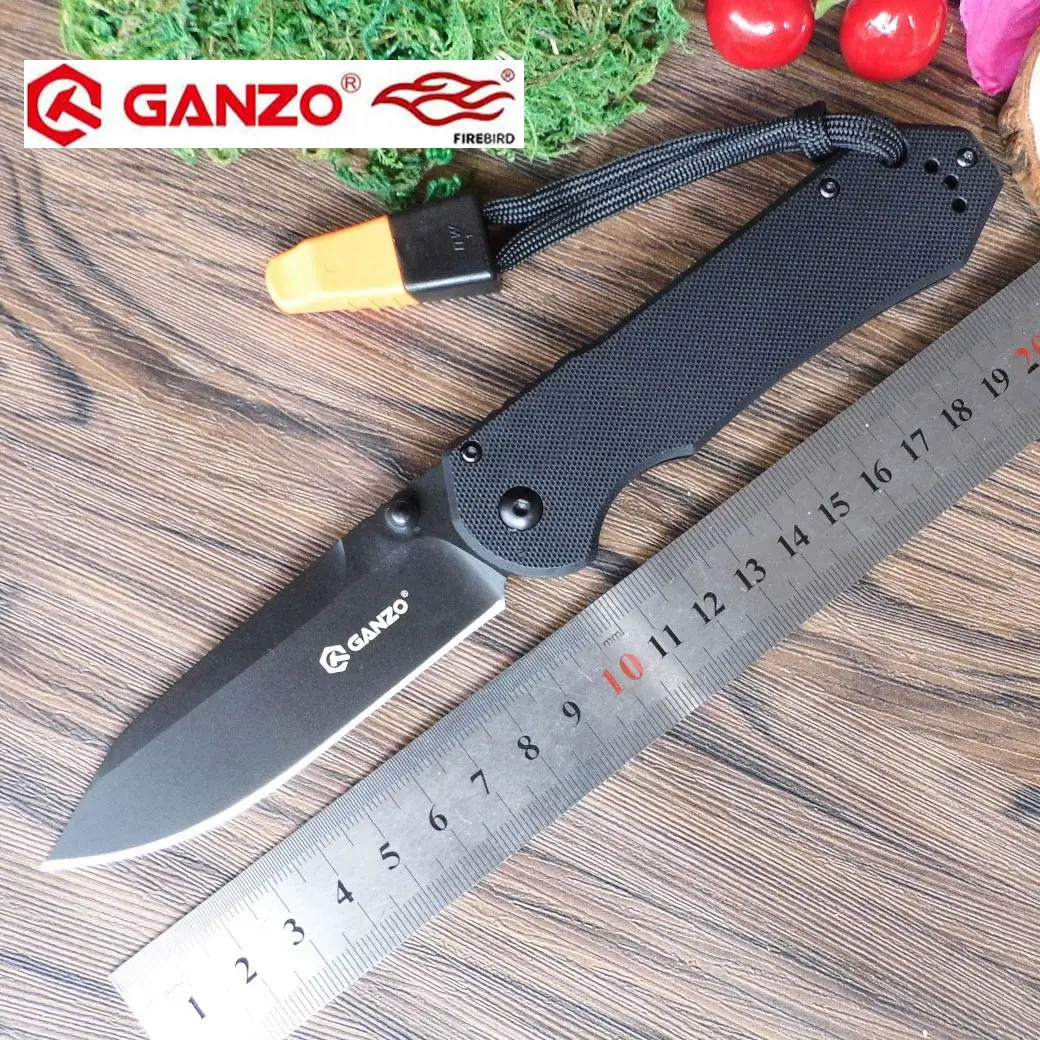 Складной нож Ganzo G7453P F7453P G7453 F7453 58 60HRC 440C G10 со свистком уличный инструмент для