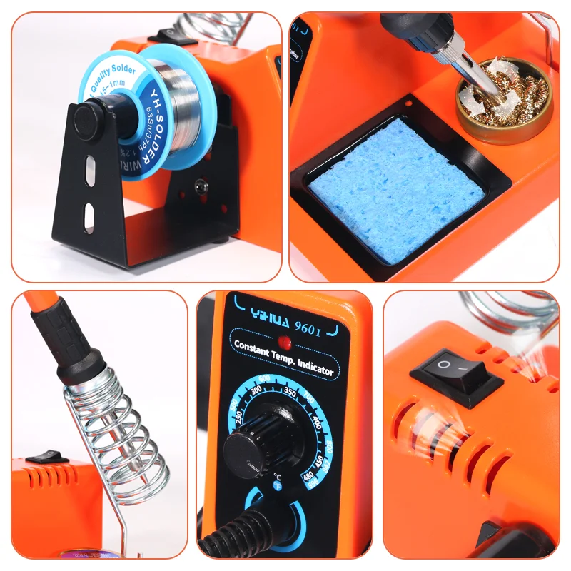 

926LED-III Digital Electric Soldering Iron Kit with Helping Hands 960I Adjustable Temperature Portable Soldering Station
