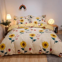 thickened pure cotton brushed four piece suit cotton sheets quilt cover pillowcase