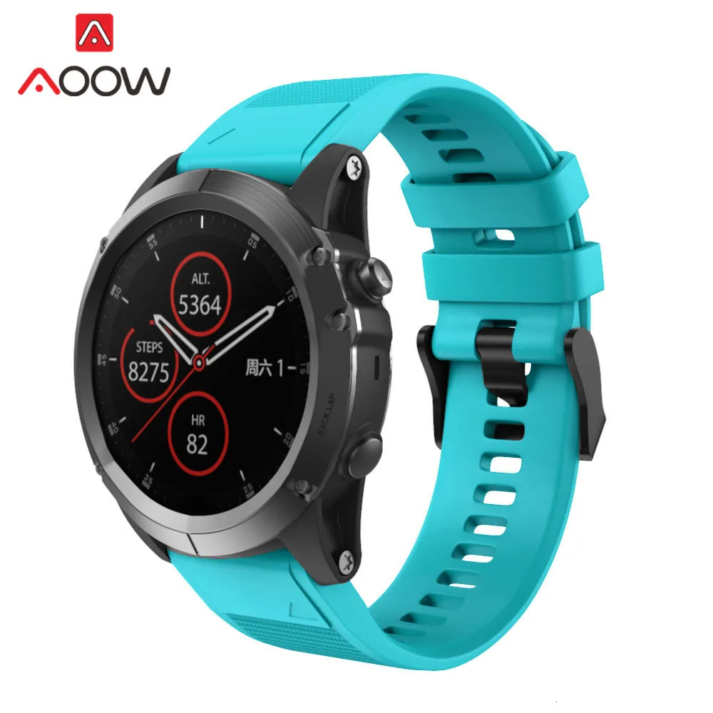 22 мм 26 мм силиконовый ремешок для часов Garmin fenix 3 HR fenix 5X fenix 3HR fenix 5 Plus быстросъемный сменный ремешок для браслета