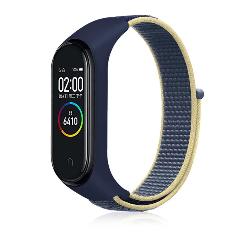 16 Alaskan Blue Pulseira mi band 4 ремешок для xiaomi mi band 4 3 спортивный нейлоновый ремешок для часов дышащий браслет ремешок для часов Смарт часы аксессуары 4 - Цвет ремешка: 16 Alaskan Blue