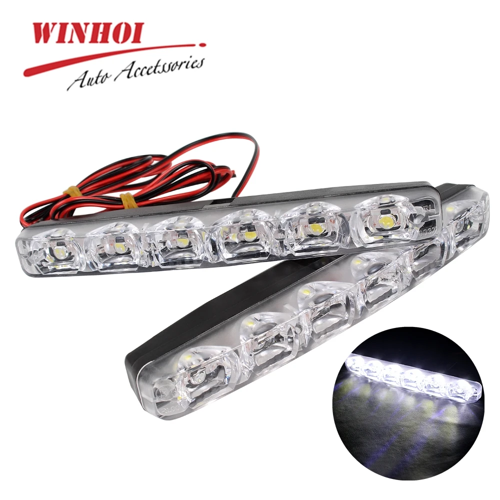 2 шт. светодиодный Автомобильные дневные ходовые огни DRL 6 s 12V 6000K 12W Автомобильный