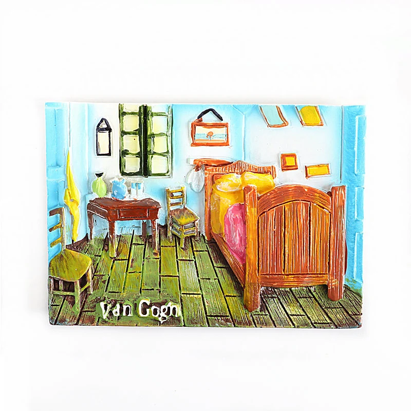 Наклейки на холодильник всемирно известные картины Ван Гога подсолнухи звезды 3d