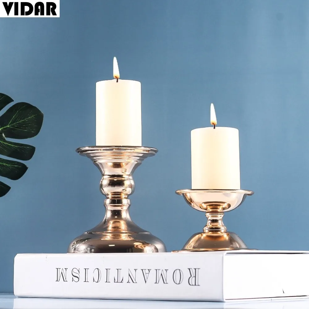 VIDAR американский золотой металлический подсвечник из кованого железа украшение