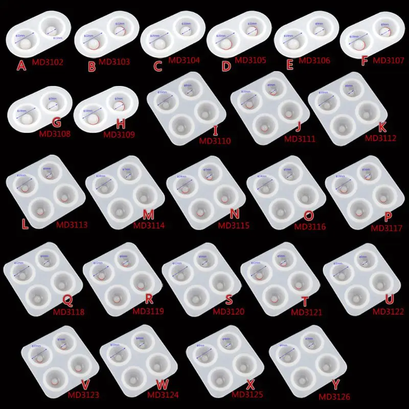 25 шт. все размеры Шариковая шарнирная форма для глаз полимерная глазные яблоки