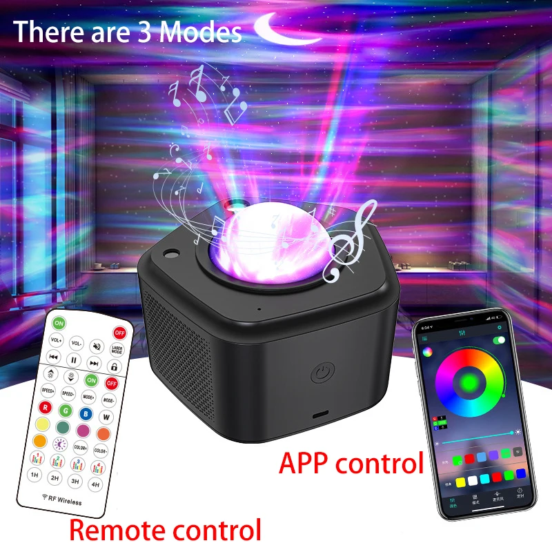 

LED Galaxy Starry Projector Colorful Night Light 40 Modes Ocean Star Light Ceiling Lamp Projection Blueteeth Music Player
