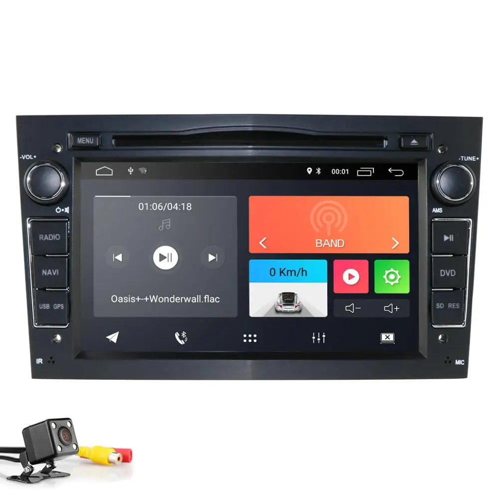 black 2G Оперативная память Android 9,0 автомобильный DVD для Opel Vectra Antara Zefira Corsa, Meriva Astra 4Core радио GPS; Мультимедийный проигрыватель DVR SWC DTV DSP 4G - Цвет: black