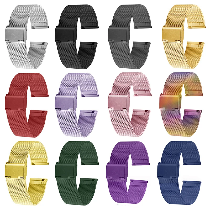 Ремешок из нержавеющей стали для Samsung Watch Active 2 быстросъемный браслет Galaxy 42 мм 46 22 20