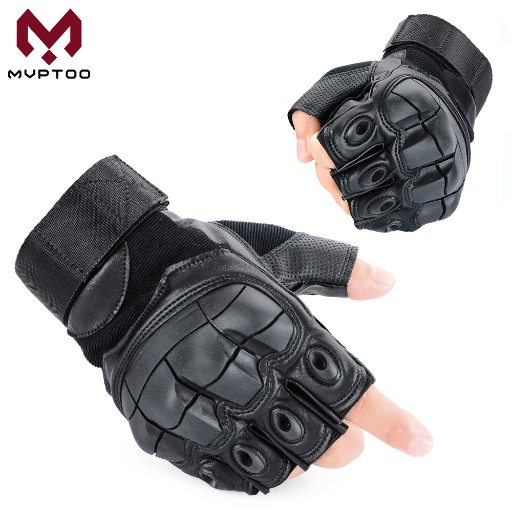 Мотоциклетные Перчатки из искусственной кожи военные тактические митенки без