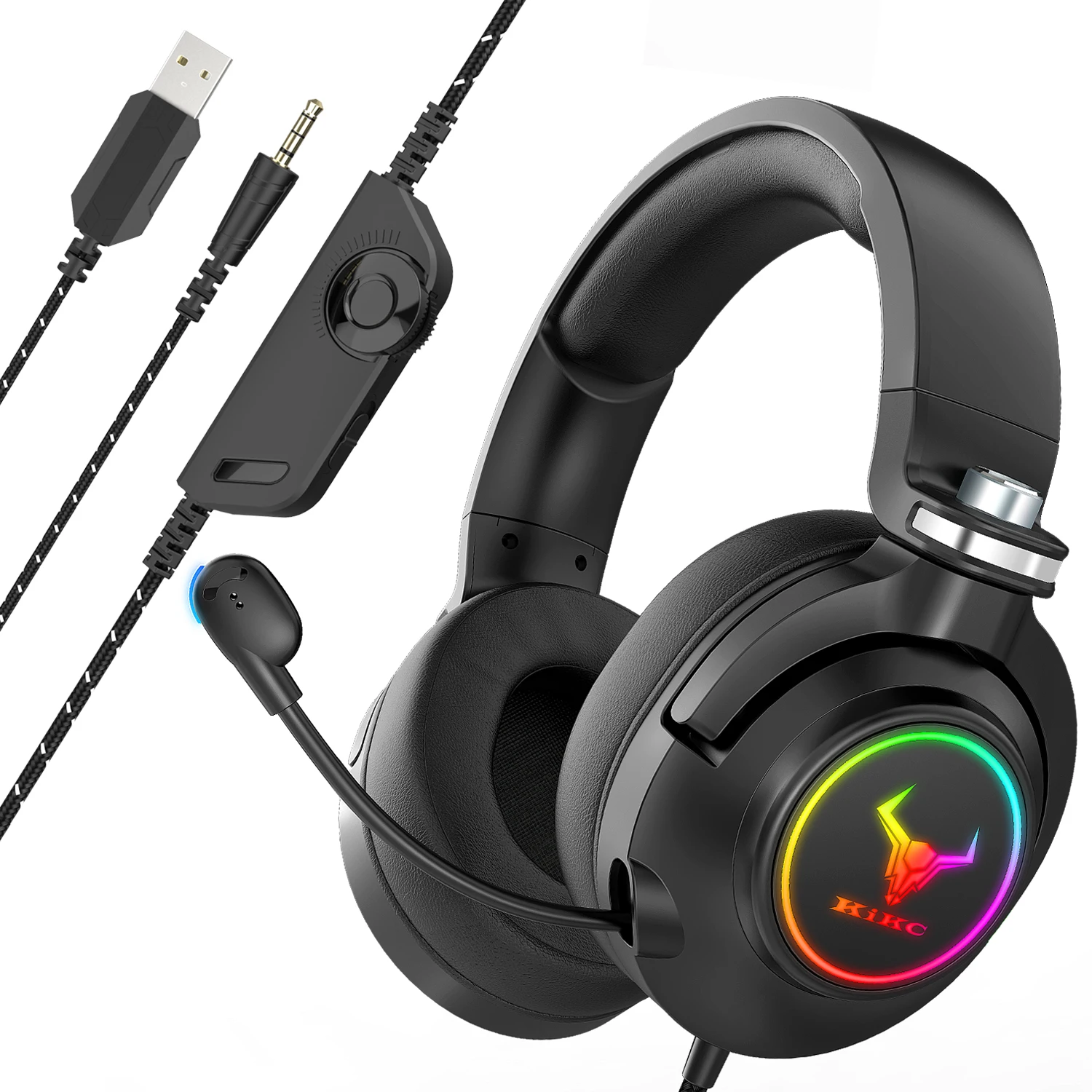 

KIKC ET600 Wired Earphones Gaming Headset Headphone Noise Reduction Support Multi Equipments