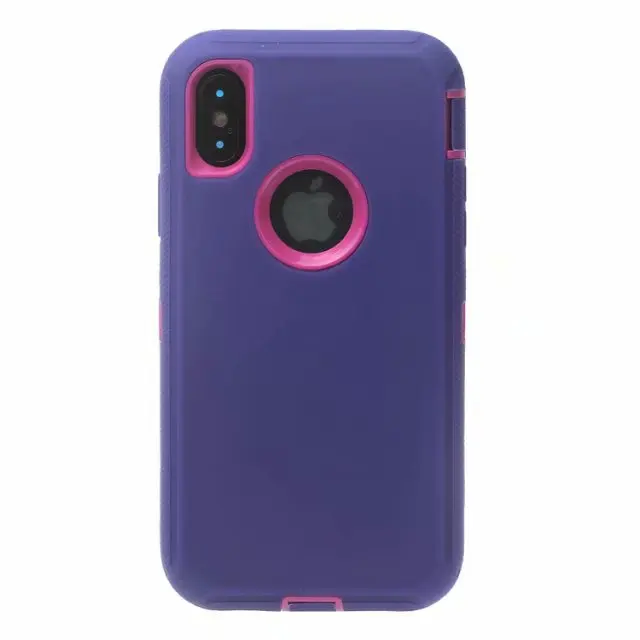 purple pink Защитный противоударный чехол Aqua для iPhone X, XS, MAX, XR, 6, 6 S, 7, 8 Plus, 11 Pro, Max, чехол-кобура с зажимом для ремня, защитный чехол - Цвет: purple pink