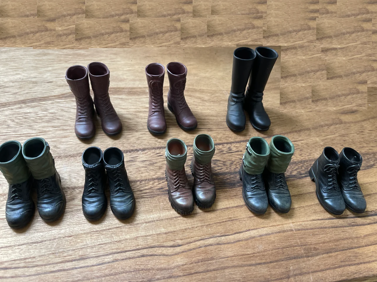 

1:6 Male Soldiers DIY World War II American German Plastic Rubber Boots Mountain Soldier Short Shoes