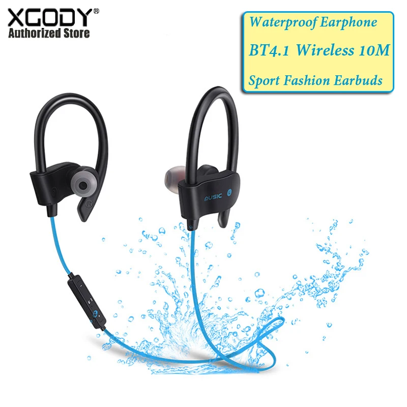 XGODY S4 Спортивные наушники Bluetooth 4 1 Водонепроницаемая беспроводная гарнитура