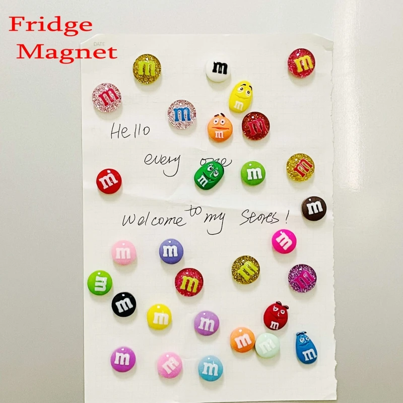 4PCS Resin Cute Cartoon Fridge Magnetic Sticker Kawaii Colourful Cup Cake Refrigerator Magnet Office Supplies Whiteboard Sticker images - 6