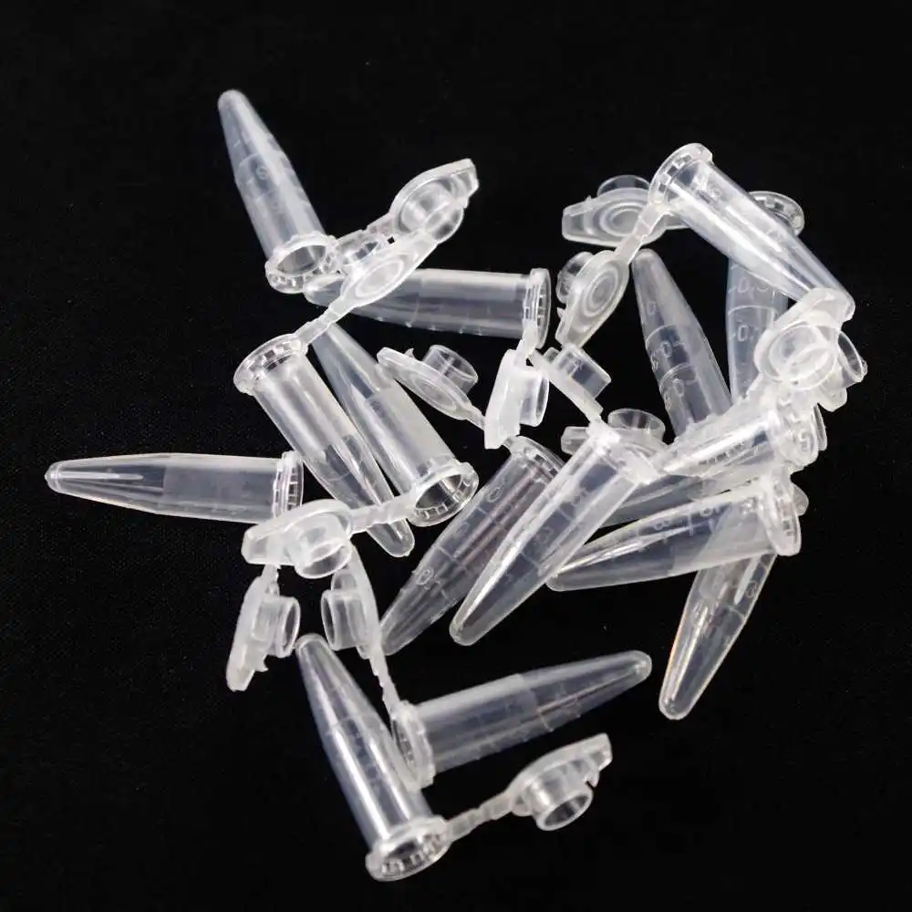 

A Pack of 1000pcs Scale line 0.5ml Laboratory Plastic Centrifuge tube V-bottom Vial Snap Cap EP Tube PCR Tube Sample Specimen