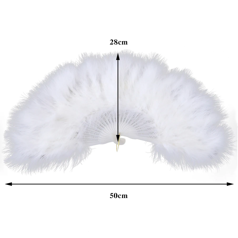 Веер ручной для вечеривечерние 28 см перо марабу Турция | Дом и сад