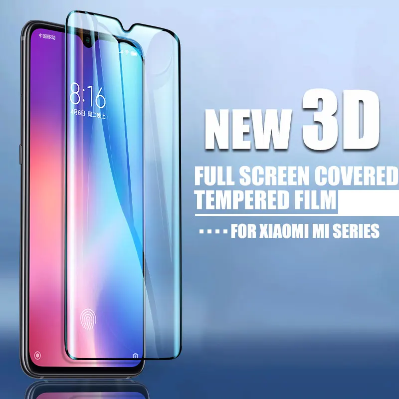3D полное покрытие Защитное стекло для Xiaomi mi 8 9 SE lite 9T Pro закаленное протектор экрана на mi 6X A2 A3 Lite Pocophone F1 стекло