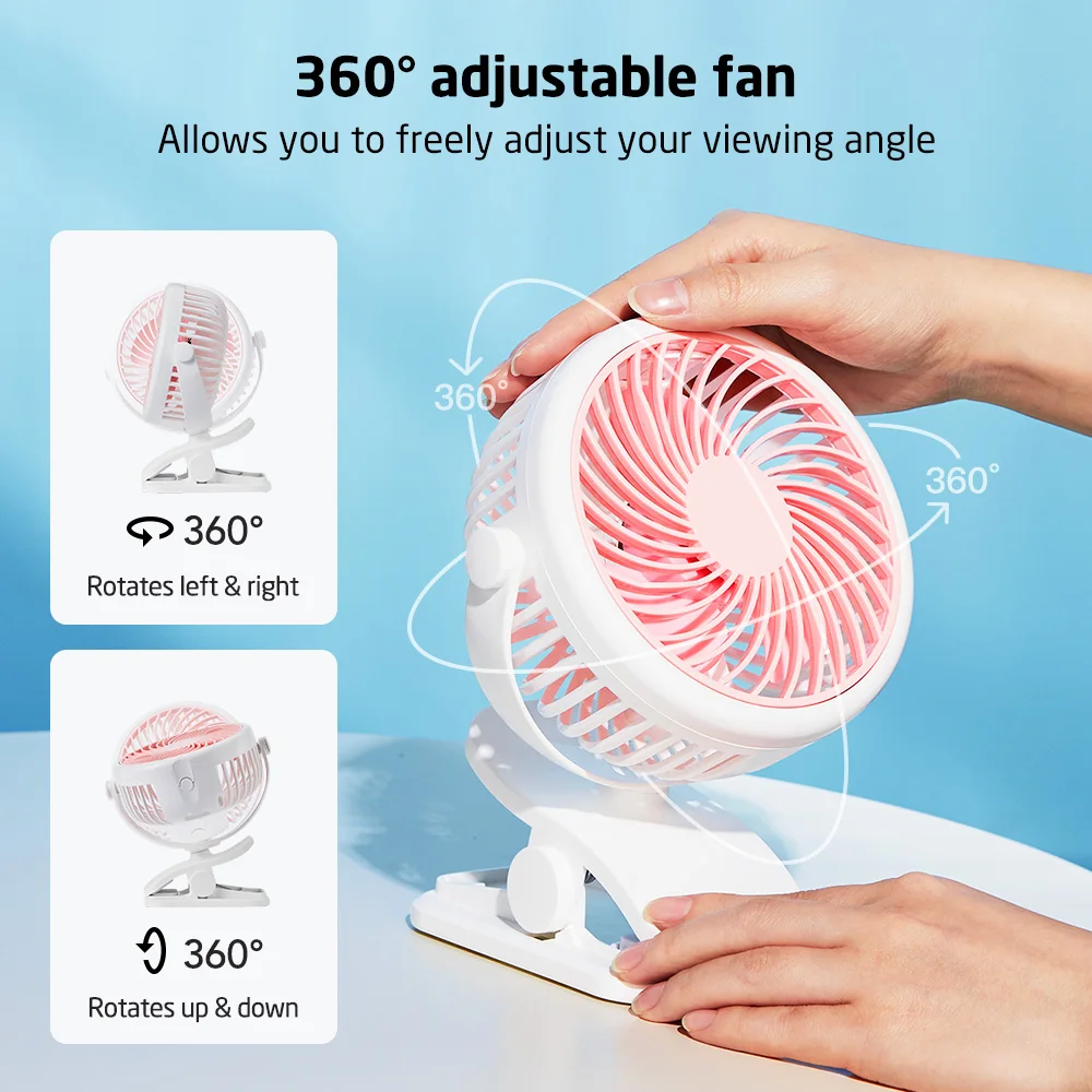 ESR мини клип Вентилятор Универсальный Портативный Детские коляски вентиляторы