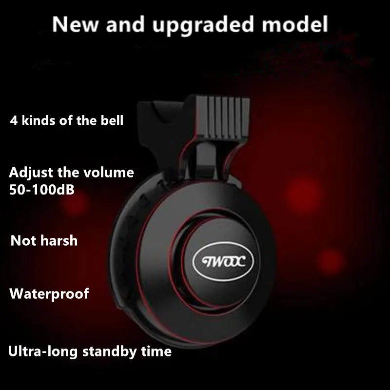 

NewUpgrade USB Rechargeable Waterproof Electronic Bicycle Horn Loud Volume Cycling Handlebar Electric Bike Ring Mini Alarm Bells
