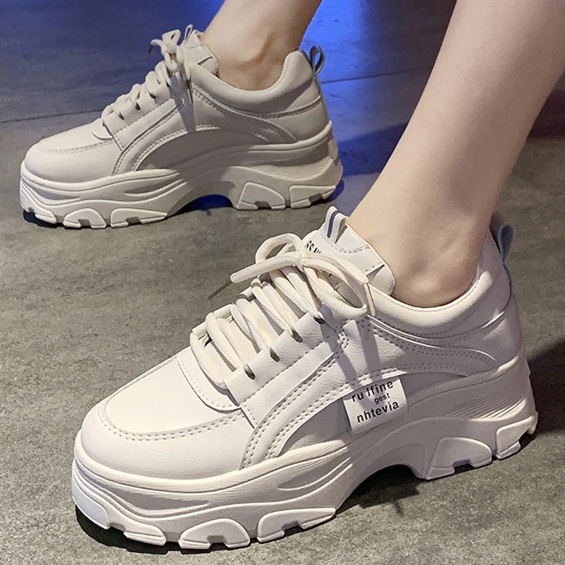 

White Sneakers Platform Shoes Women Tenis Feminino Chunky Sneakers Women Shoes Spring Vulcanize Shoes Basket Femme
