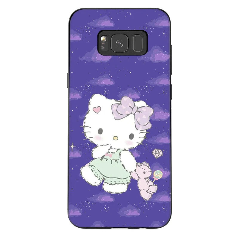 Чехол для телефона Samsung J6 A70 A60 A50 A40 A20 A30 A10 A7 A6 A5 A3 A8 A9 чехол Hello Kitty Cool|Чехлы-накладки|