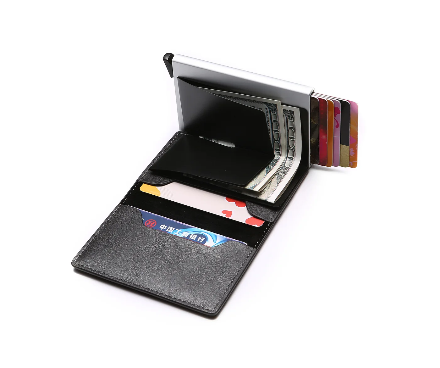 Rfid держатель для карт, мужские кошельки, сумка для денег, Мужской винтажный черный короткий кошелек, маленькие кожаные тонкие кошельки, Мини кошельки, тонкие