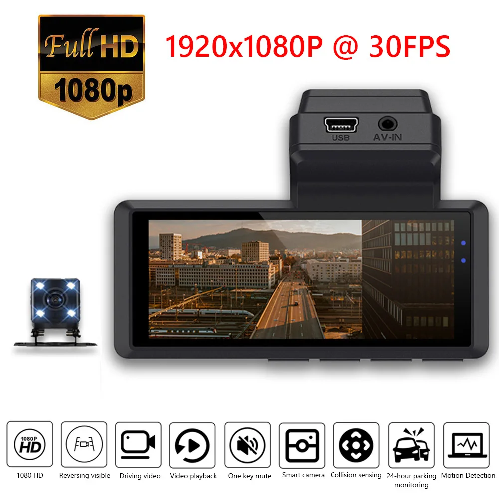 

FHD 1080p Dual Lens Car DVR Camera Dash Cam Night Vision w/ 3.16 inch Display видеоѬегисѬаоѬ идеоѬегисѬаоѬ ѬегисѬаоѬ на