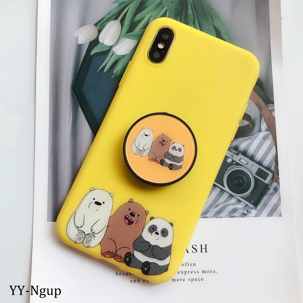 Для iPhone 7 i Phone 8 Plus чехол Kawaii подставка держатель Единорог силиконовый чехол для iPhone X XR XS Max 5 5S SE 6 6S 7 Plus чехол для женщин - Цвет: 22