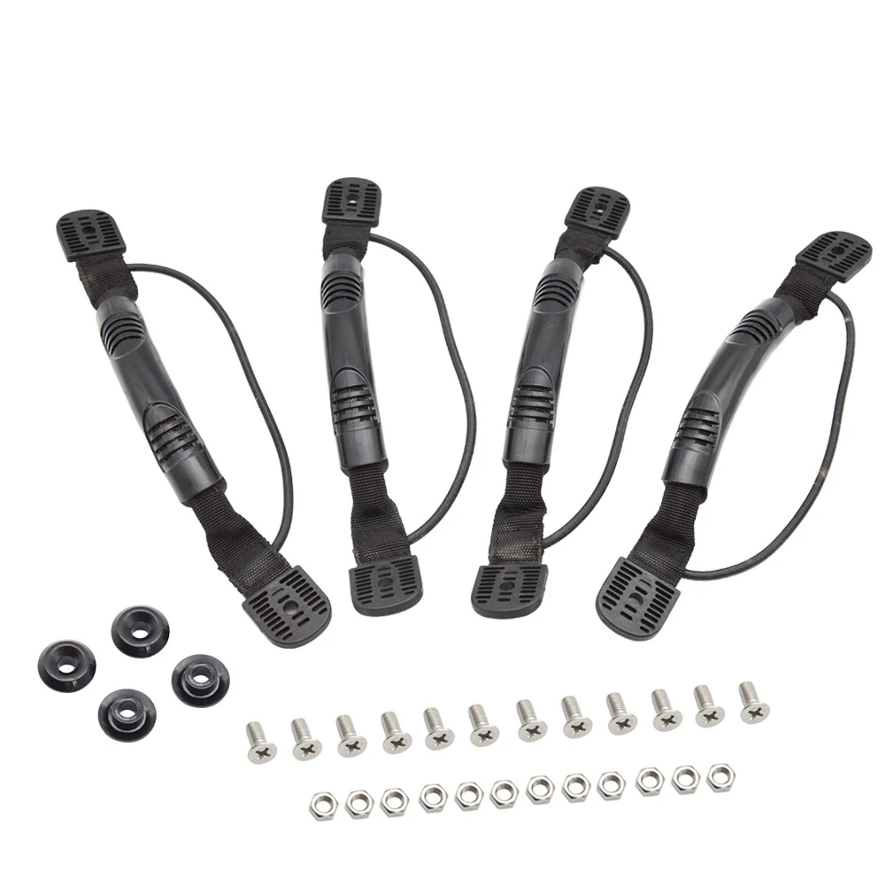 

Kayak Handles Boat Carry Handles Canoe Paddle Handle Kayak Accessories Set for Kayaks Suitcase Luggage Surfboard Black 4PCS