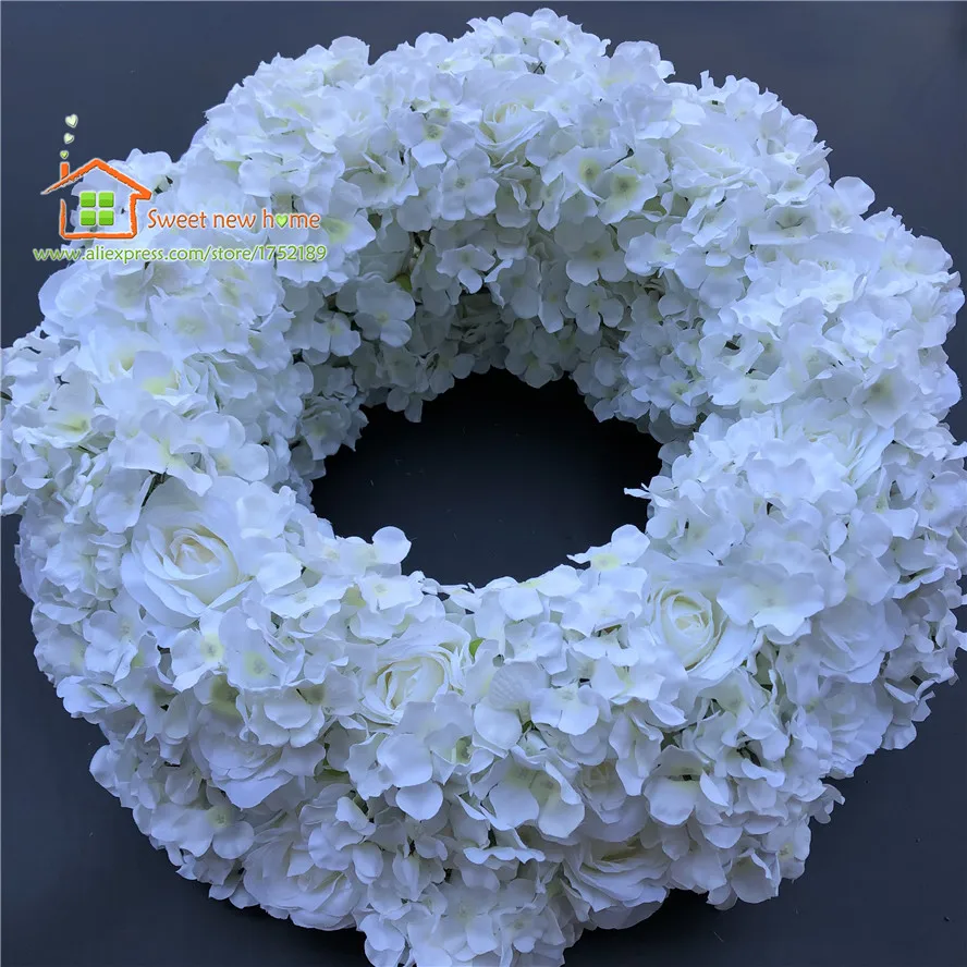 Украшение для стола венок из искусственных цветов дорожный свинец искусственные