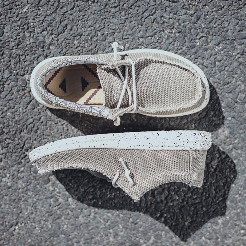 Summer Men's Casual Shoes Denim Canvas Breathable Moccasins Vulcanized Slip Wear Flat Plus Size | Обувь