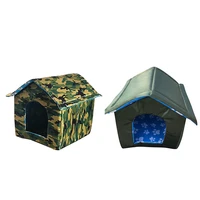 waterproof outdoor pet house thickened dog cat kennel bed portable waterproof pet basket cozy foldable sleeping tent house