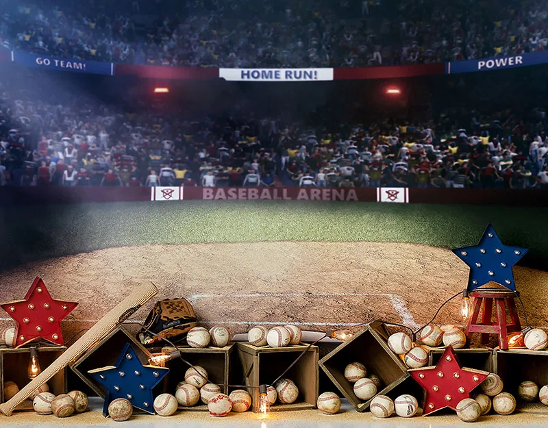 

Vinyl Baseball Sports Photography Background Newborn Photocall Backdrop Baby shower Party Photo Shoot