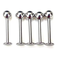 10pcs surgical stainless steel tragus helix bar ball labret lip cartilage top upper ear studs earrings body piercing jewelry