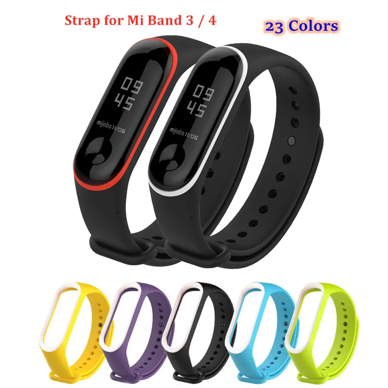 Ремешок силиконовый Duoteng для Xiaomi Mi band 4 3 сменный мягкий ремешок из ТПУ наручных