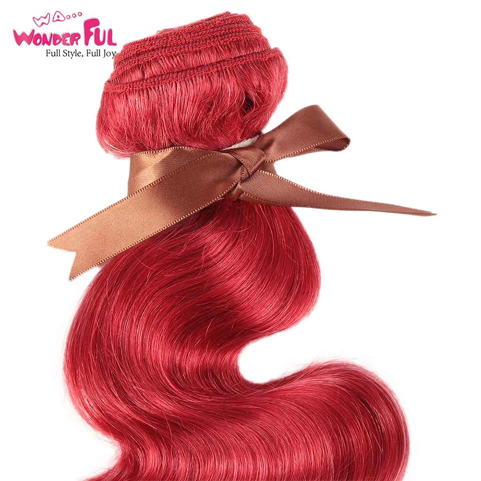 Чупряди человеческих волос Wa... красные волосы блонд бразильские волнистые