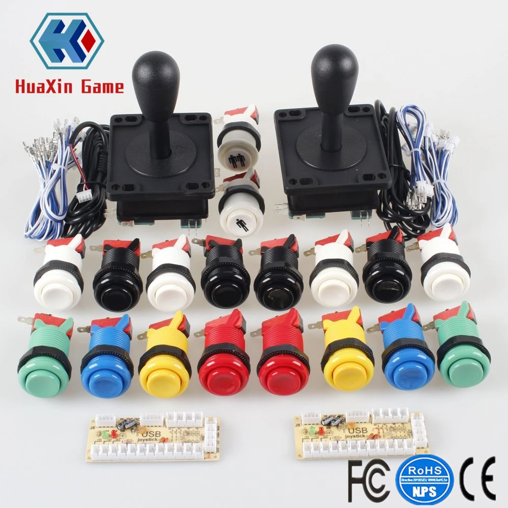 

Arcade DIY Part Zero Delay USB Encoder +American Style Joystick +Multi Colour HAPP Arcade Push Button For Raspberry Pi PC Game