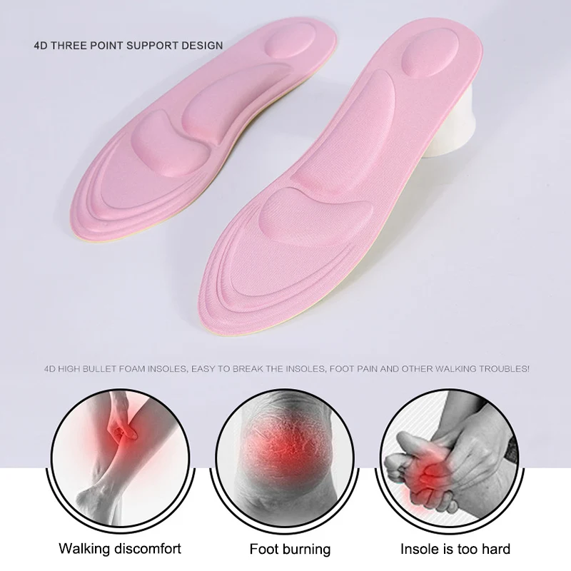 

1 Pair 4D Sport Sponge Soft Insole High Heel Shoe Pad Pain Relief Arch Support Cushion Pad SK88