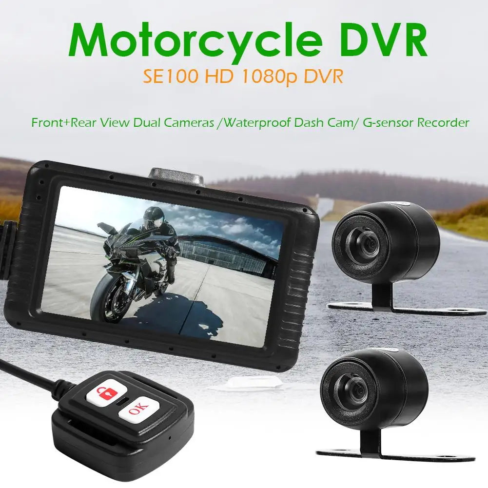SE100 3 0 &quotlcd Full HD 1080P видеорегистратор для мотоцикла заднего вида ночного видения| |
