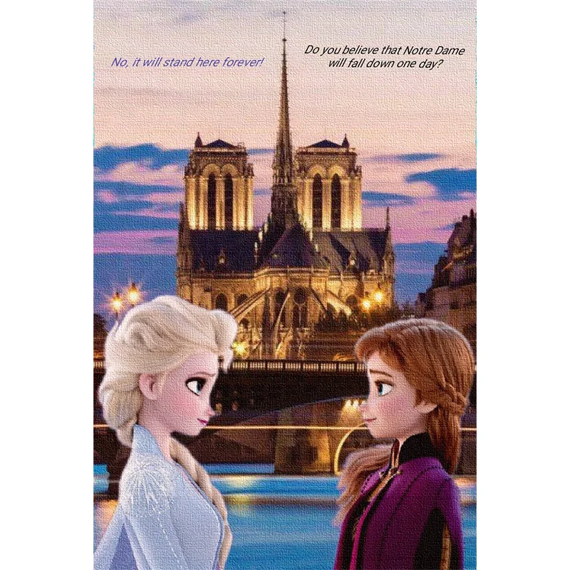 5D DIY Алмазная картина Сестры Анна и Эльза полная квадратная/круглая вышивка