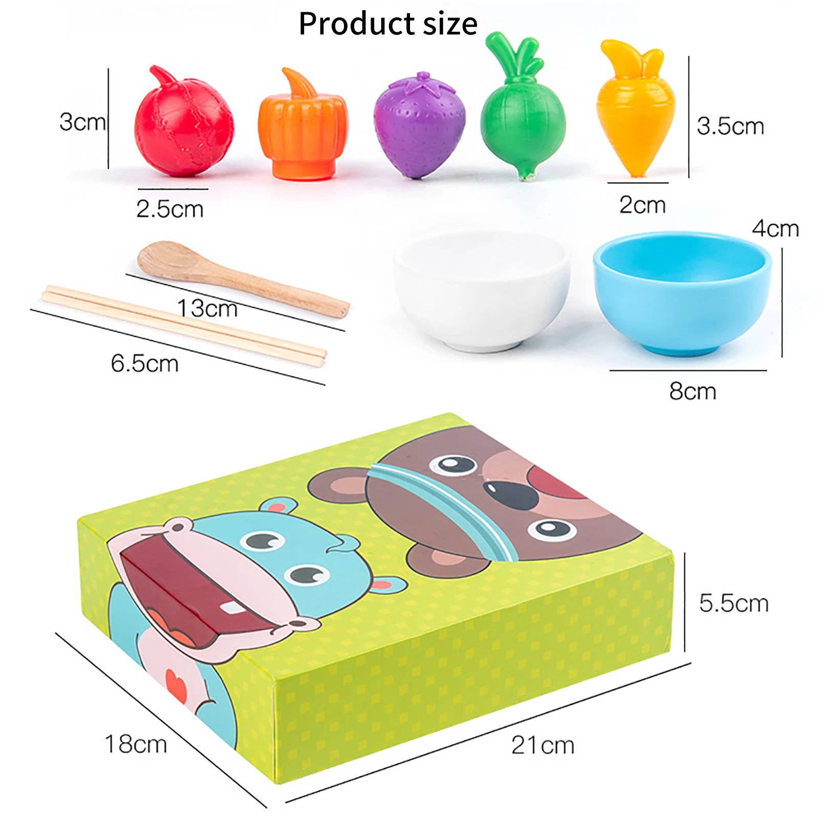 

Children Feeding Toy Early Education Clamp Chopsticks Exercise Fine Movement Puzzle Simulation Cute Table Recognize Color Game