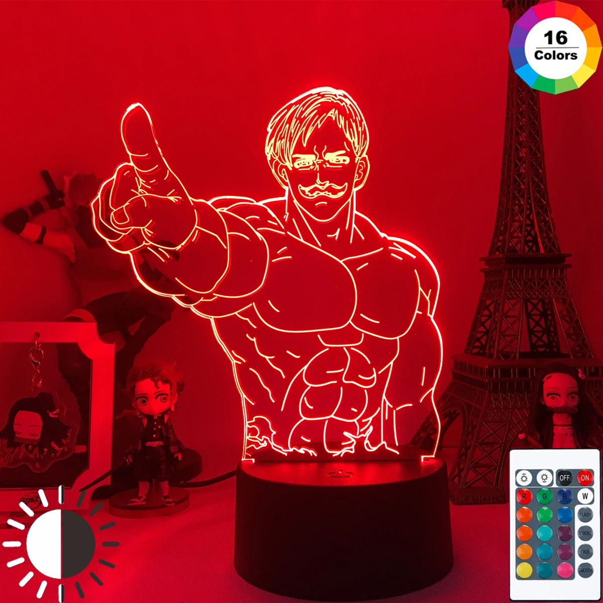 

Аниме 3D лампа семь смертных грехов Escanor СВЕТОДИОДНЫЙ Ночник светильник для спальни Декор Детский подарок семь смертных грехов ночной Свети...