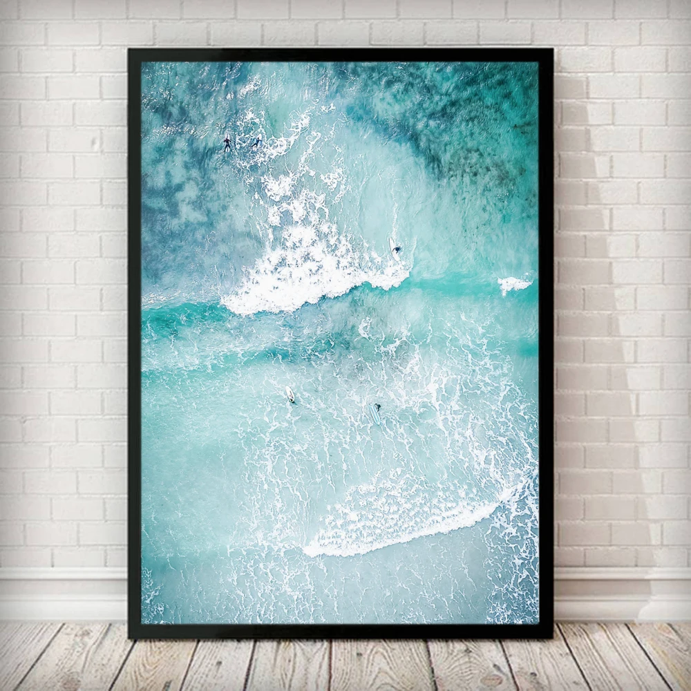 Плакаты и принты океанских волн в скандинавском стиле современная настенная