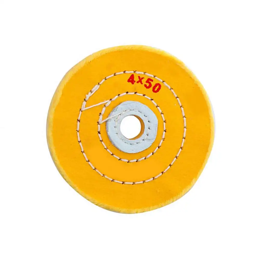 

5pcs 4" Yellow Cloth Wheel Flannel Jewellery Mirror Polishing Machine Accessories Supplies