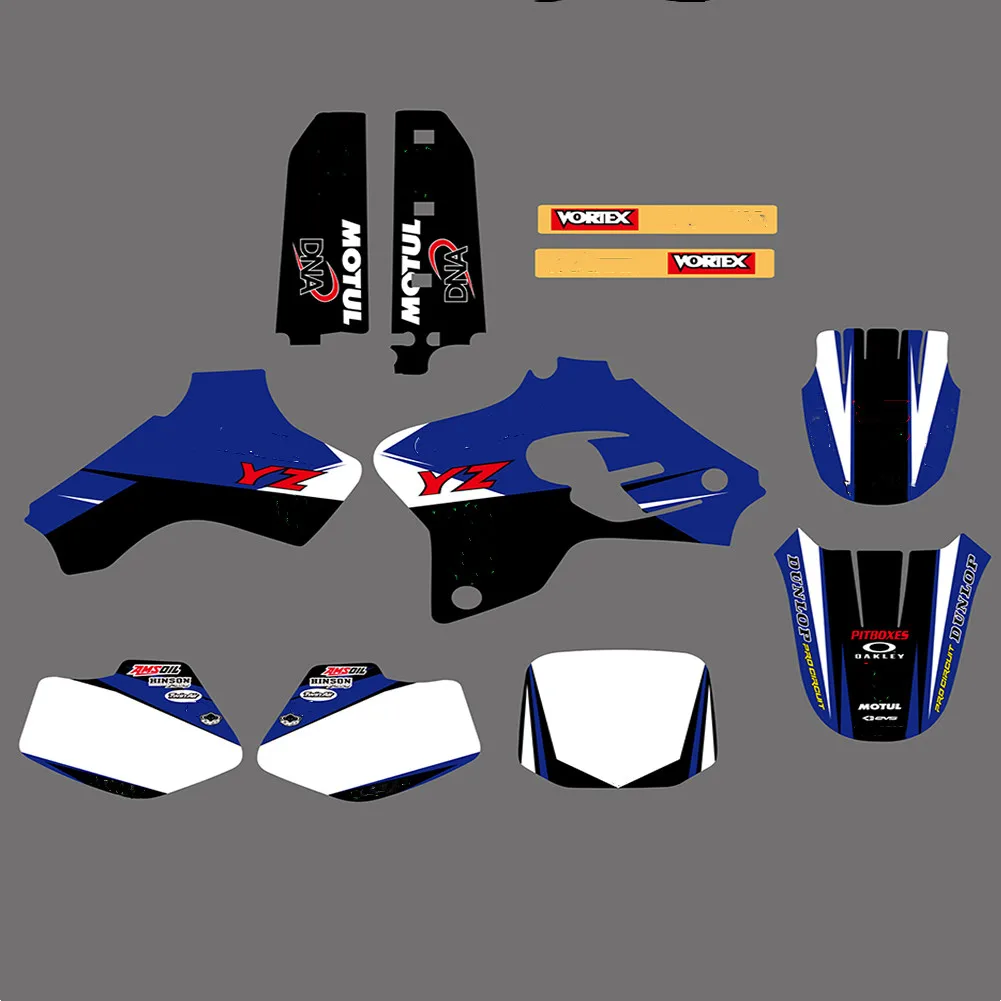 Для Yamaha 80 YZ 2001-1993 графические фоны наклейки Набор наклеек для YZ80 1993 1994 1995 1996 1997 1998