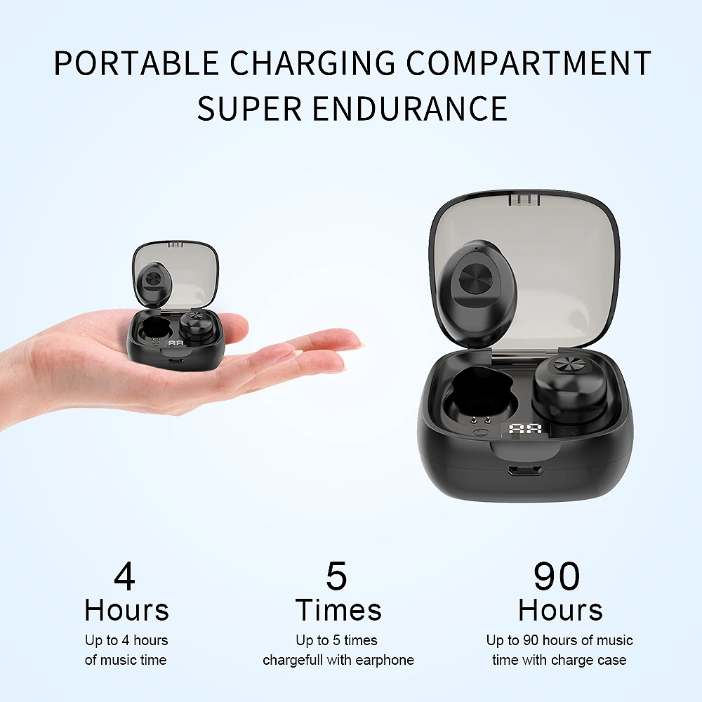 Мини наушники вкладыши TWS с 5 0 Беспроводной Bluetooth спортивные беговые стерео звук