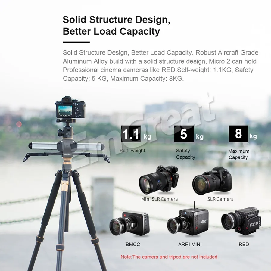 Zeapon Micro 2 рельсовый слайдер алюминиевый сплав легкий портативный для DSLR и беззеркальных камер с Easylock 2 низкопрофильное крепление