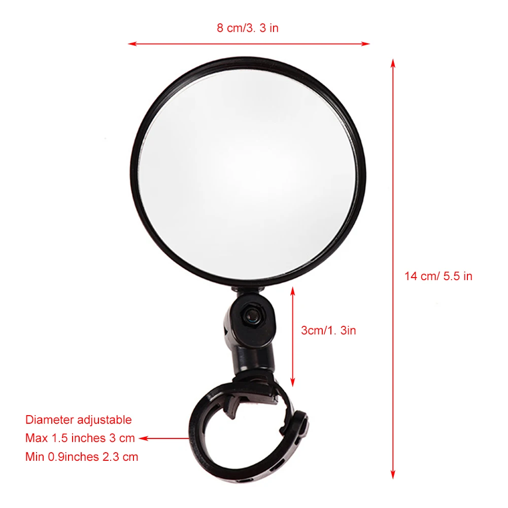 

Bicycle Mirror Bicycle Accessories Handlebar Rearview Mirror 360 degree Rotate Wide-angle For MTB Road Bike Cycling Accessories