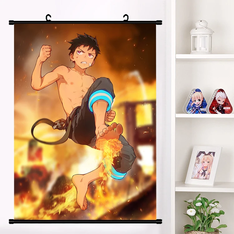S Аниме Enn No Shouboutai Fire Force Arthur Boyle Iri Настенная роспись настенный плакат Otaku коллекция домашнего декора - Цвет: S