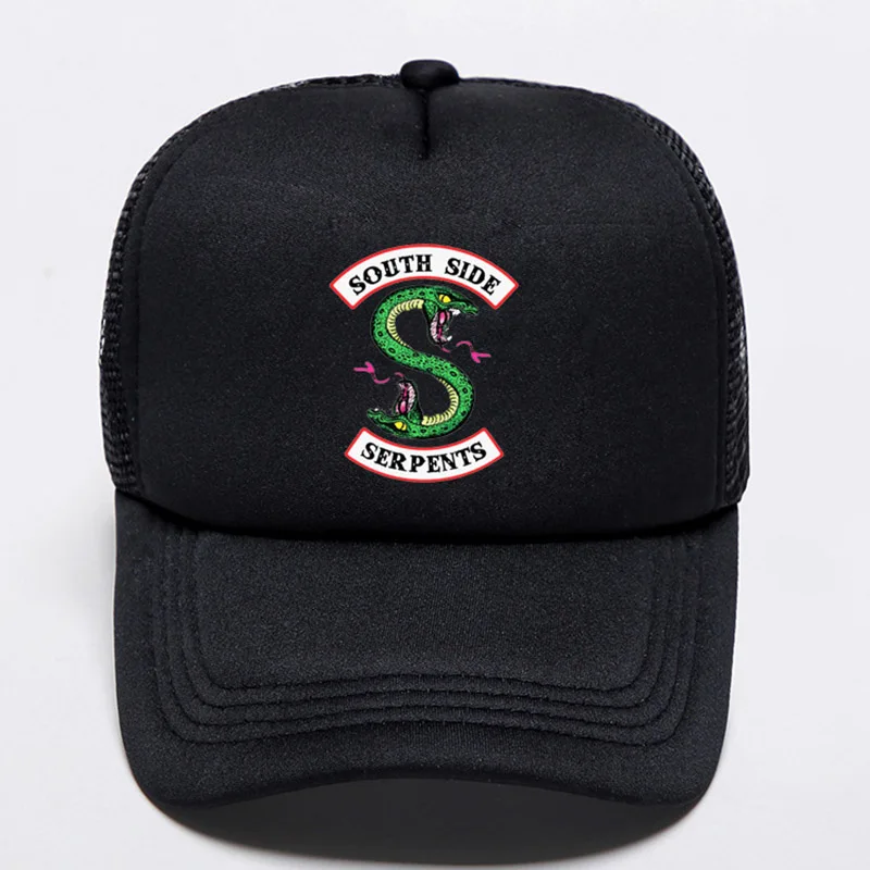 Бейсболка Riverdale с надписью South Side Serpents Кепка солнцезащитным козырьком Прямая